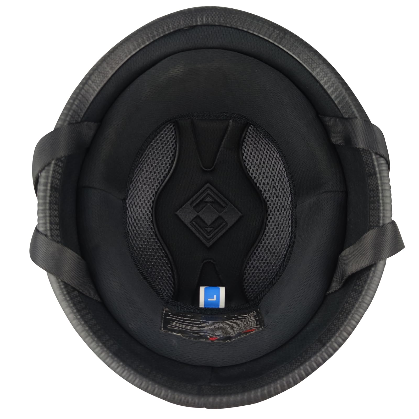 German Half Helmet,Adult Summer Handmade Personality Vintage Casco ,Motorcycle Helmet Scooter Cool Helmet for Men and Women (Bla